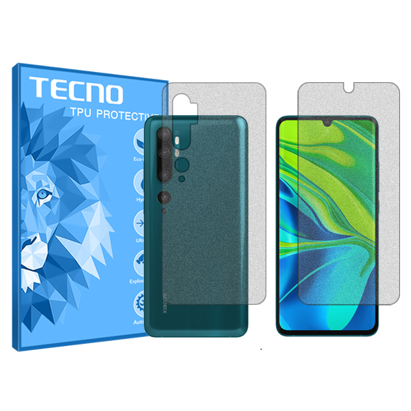 گلس گوشی مات شیائومی Mi Note 10 تکنو مدل HyMTT به همراه محافظ پشت گوشی گلس گوشی مات شیائومی Mi Note 10 تکنو مدل HyMTT به همراه محافظ پشت گوشی