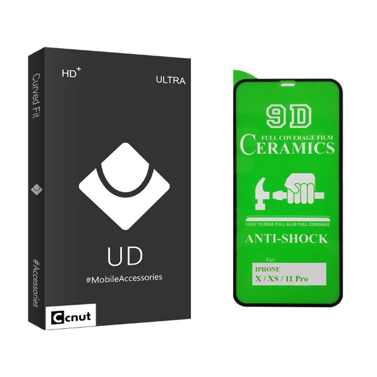 محافظ صفحه نمایش سرامیکی گوشی اپل iPhone 11 Pro - XS - X کوکونات مدل UD Black محافظ صفحه نمایش سرامیکی گوشی اپل iPhone 11 Pro - XS - X کوکونات مدل UD Black