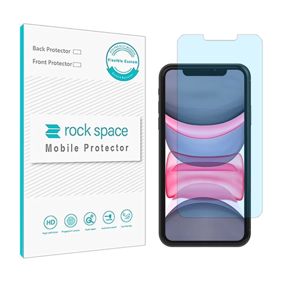 گلس گوشی اپل iPhone 11 راک اسپیس مدل HyBLU گلس گوشی اپل iPhone 11 راک اسپیس مدل HyBLU