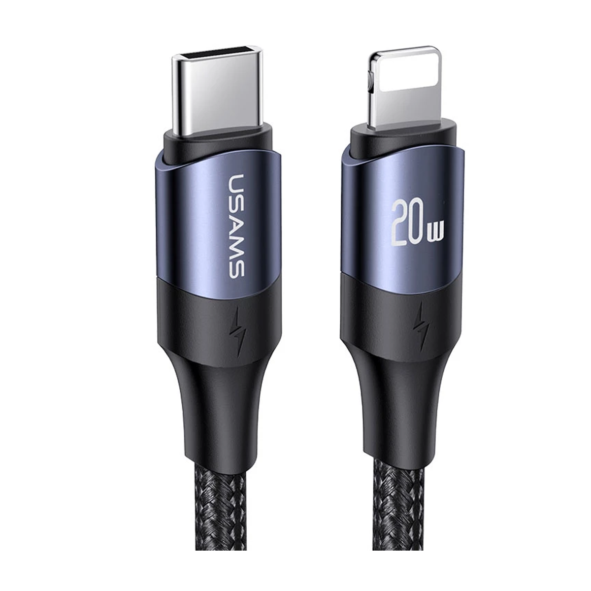 کابل تایپ سی به لایتنینگ یوسمز مدل US-SJ521 طول 1.2 متر کابل تایپ سی به لایتنینگ یوسمز مدل US-SJ521 طول 1.2 متر