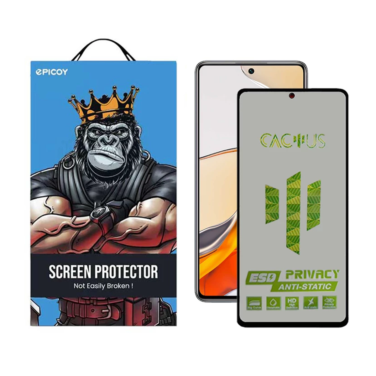 گلس حریم شخصی گوشی شیائومی Mi 11T Pro اپیکوی مدل Cactus-ESD-Privacy گلس حریم شخصی گوشی شیائومی Mi 11T Pro اپیکوی مدل Cactus-ESD-Privacy