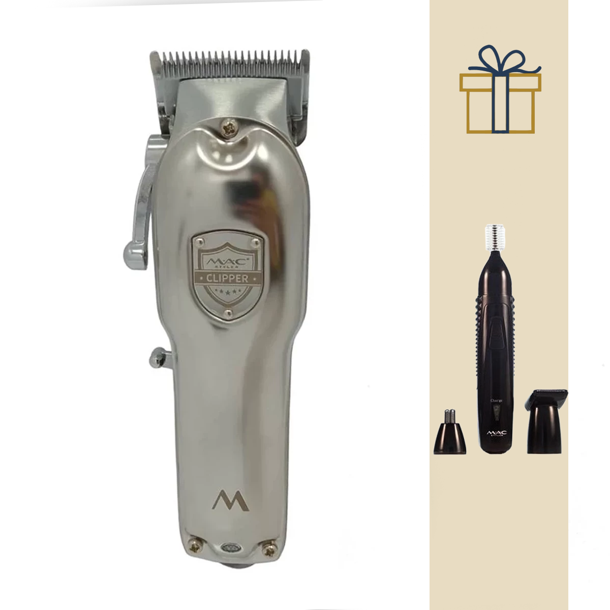 ماشین اصلاح سر و صورت مک استایلر مدل MC-5806 به همراه موزن گوش و بینی مدل MC-8809 ماشین اصلاح سر و صورت مک استایلر مدل MC-5806 به همراه موزن گوش و بینی مدل MC-8809