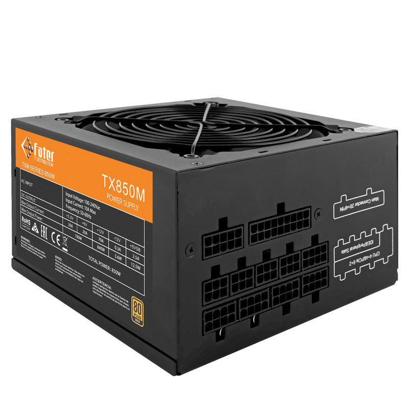 منبع تغذیه کامپیوتر فاطر مدل TX850M منبع تغذیه کامپیوتر فاطر مدل TX850M