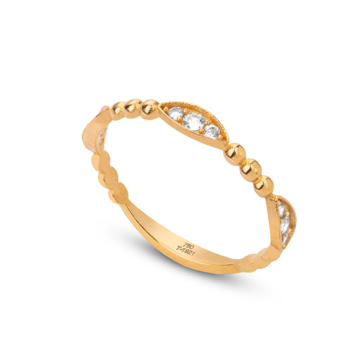 انگشتر طلا 18 عیار زنانه کد CR707 سایز 56 انگشتر طلا 18 عیار زنانه کد CR707 سایز 56