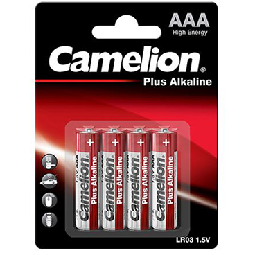 باتری نیم قلمی کملیون مدل Plus Alkaline بسته 4 عددی باتری نیم قلمی کملیون مدل Plus Alkaline بسته 4 عددی