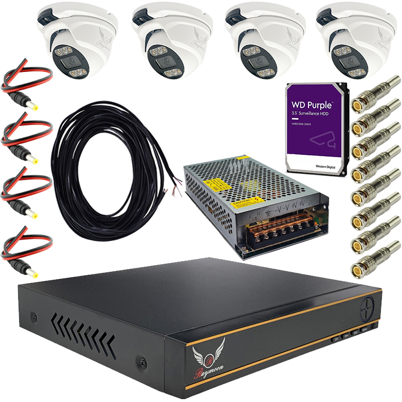 پک سیستم امنیتی رایمون مدل 2 مگاپیکسل کد RP-2MP-MS4C06 پک سیستم امنیتی رایمون مدل 2 مگاپیکسل کد RP-2MP-MS4C06