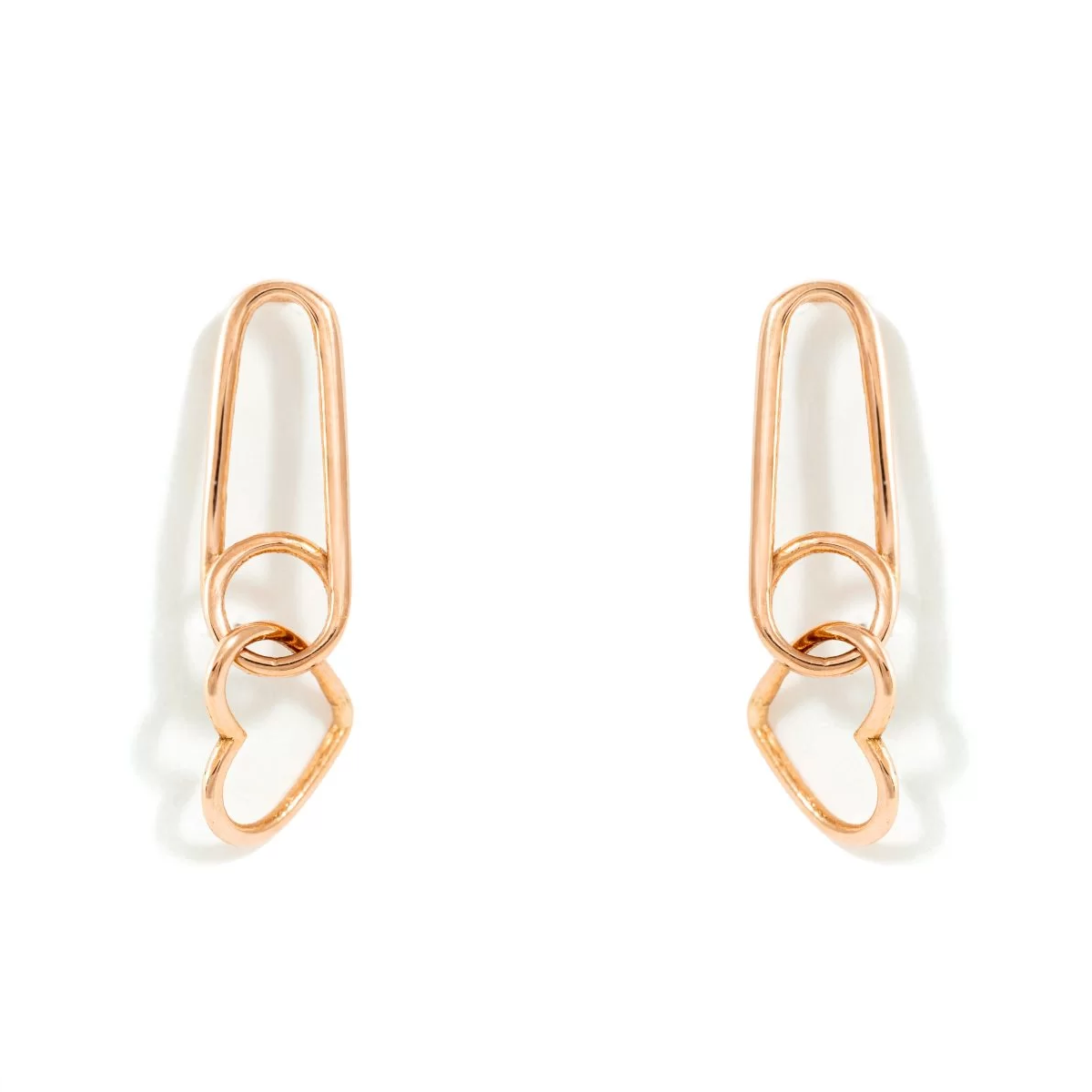 گوشواره طلا زنانه طرح سنجاق قلب کد E1083 گوشواره طلا زنانه طرح سنجاق قلب کد E1083