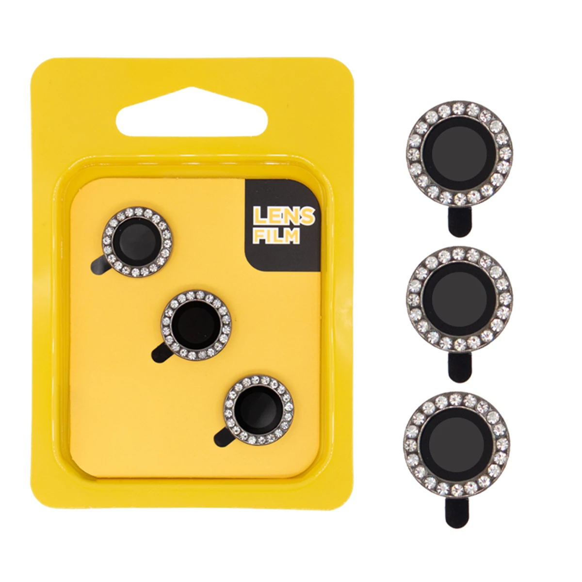 محافظ لنز دوربین گوشی اپل iPhone 13 pro / iPhone 13 promax کمرا فیلم مدل رینگی نگین دار-مشکی محافظ لنز دوربین گوشی اپل iPhone 13 pro / iPhone 13 promax کمرا فیلم مدل رینگی نگین دار-مشکی