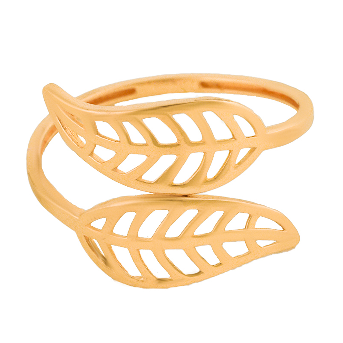 انگشتر طلا 18 عیار زنانه طرح برگ دوبل قو طلایی کد Rrr784 سایز 54 انگشتر طلا 18 عیار زنانه طرح برگ دوبل قو طلایی کد Rrr784 سایز 54