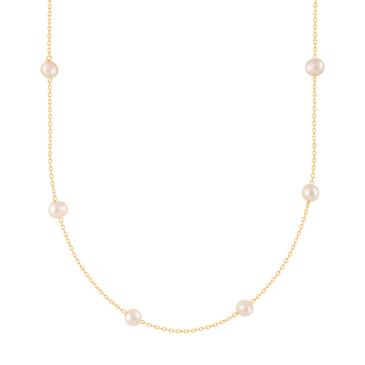 گردنبند طلا زنانه طرح هفت مروارید پرسته کد WN392 گردنبند طلا زنانه طرح هفت مروارید پرسته کد WN392