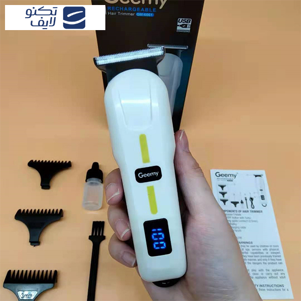 ماشین اصلاح موی صورت، سر و بدن جیمی مدل GM-6661، اصلاح به صورت صفر زن، منبع انرژی با باتری، تکنولوژی اصلاح به صورت برش چرخشی، اندازه اصلاح 0، 1، 2 و 3، مدت زمان شارژ 150 دقیقه و مدت زمان استفاده پس از شارژ 250 دقیقه، به همراه برس تمیزکننده ماشین اصلاح موی صورت، سر و بدن جیمی مدل GM-6661، اصلاح به صورت صفر زن، منبع انرژی با باتری، تکنولوژی اصلاح به صورت برش چرخشی، اندازه اصلاح 0، 1، 2 و 3، مدت زمان شارژ 150 دقیقه و مدت زمان استفاده پس از شارژ 250 دقیقه، به همراه برس تمیزکننده