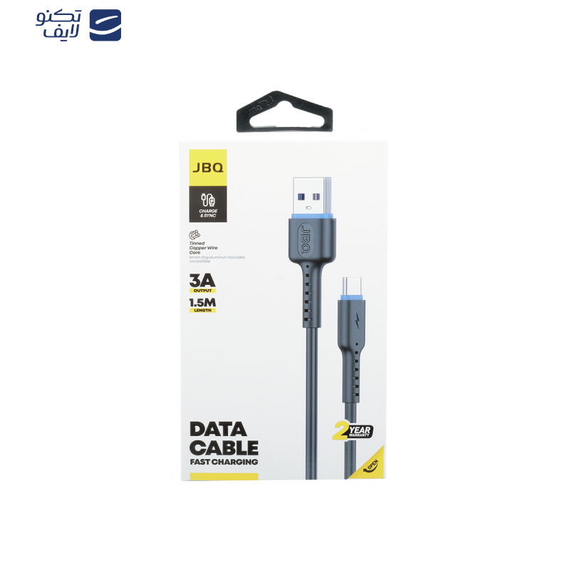 کابل تبدیل USB به USB-C جی بی کیو مدل CA-730 C طول 1.5 متر کابل تبدیل USB به USB-C جی بی کیو مدل CA-730 C طول 1.5 متر