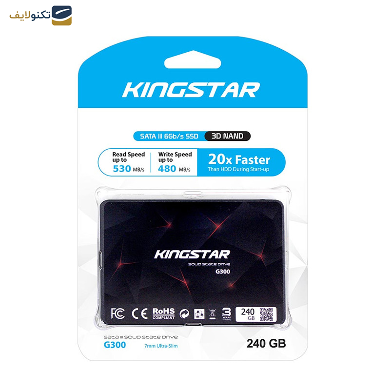 اس اس دی اینترنال کینگ استار مدل G300 ظرفیت 240 گیگابایت اس اس دی اینترنال کینگ استار مدل G300 ظرفیت 240 گیگابایت