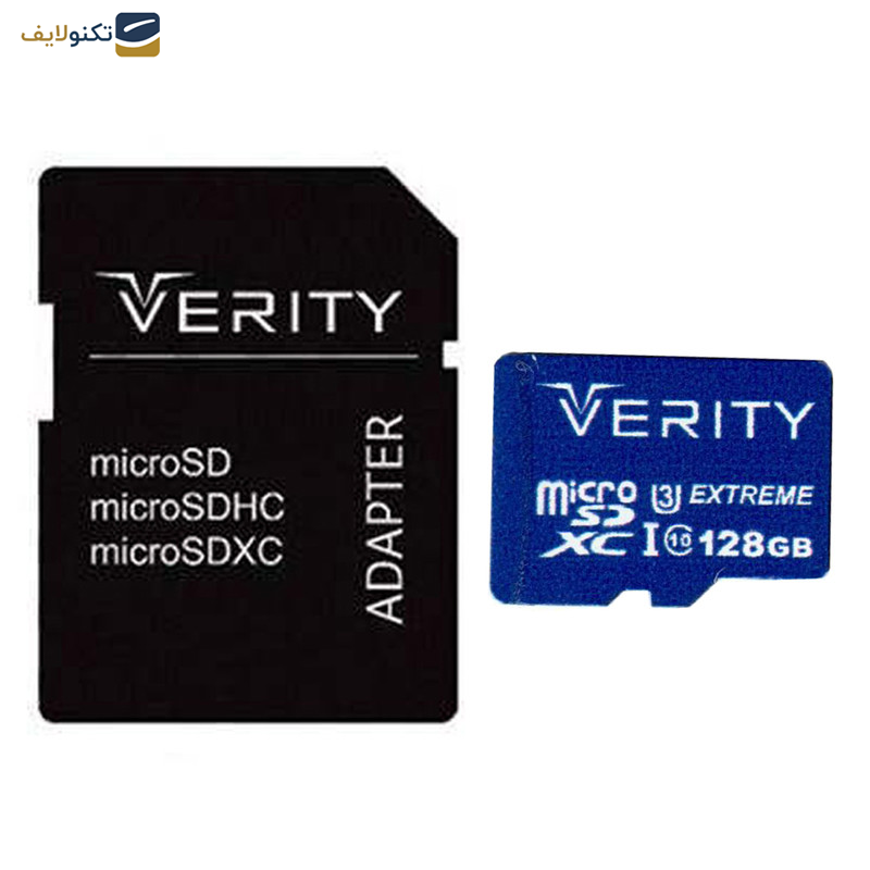 کارت حافظه microSDXC وریتی مدل 4K کلاس 10 استاندارد UHS-I U3 سرعت 80MBps ظرفیت 128 گیگابایت به همراه آداپتور SD کارت حافظه microSDXC وریتی مدل 4K کلاس 10 استاندارد UHS-I U3 سرعت 80MBps ظرفیت 128 گیگابایت به همراه آداپتور SD