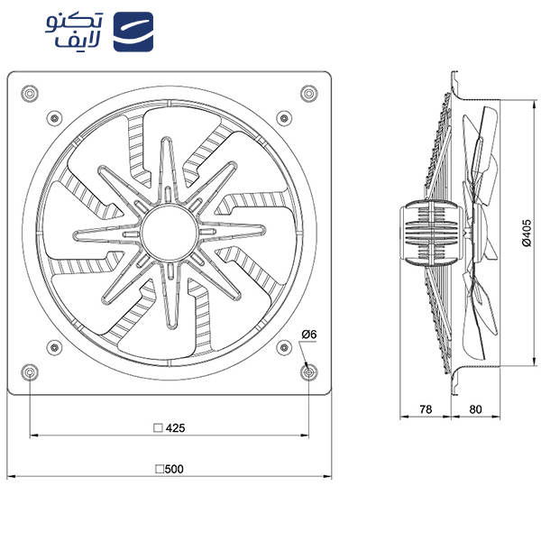 هواکش صنعتی دمنده مدل VIA-40C4S هواکش صنعتی دمنده مدل VIA-40C4S
