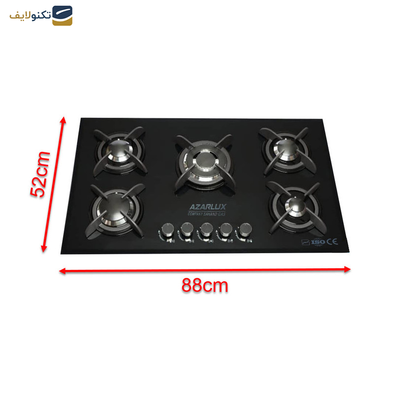 اجاق گاز صفحه ای آذرلوکس مدل G 6 اجاق گاز صفحه ای آذرلوکس مدل G 6