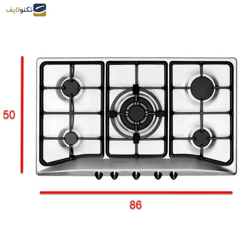 اجاق گاز صفحه ای آذرلوکس مدل S8 اجاق گاز صفحه ای آذرلوکس مدل S8