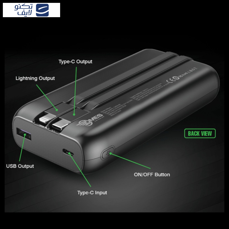 پاوربانک اوی مدل P169K-22.5W ظرفیت 20000 میلی آمپر پاوربانک اوی مدل P169K-22.5W ظرفیت 20000 میلی آمپر