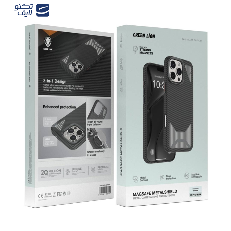 کاور گرین لاین مدل Magsafe Metal Shield مناسب برای گوشی موبایل اپل iPhone 16 Pro Max کاور گرین لاین مدل Magsafe Metal Shield مناسب برای گوشی موبایل اپل iPhone 16 Pro Max