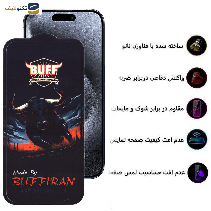 محافظ صفحه نمایش بوف مدل BullRun Crystal Pro مناسب برای گوشی موبایل اپل iPhone 15 Pro محافظ صفحه نمایش بوف مدل BullRun Crystal Pro مناسب برای گوشی موبایل اپل iPhone 15 Pro