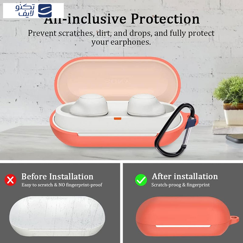 کاور مسیر مدل Silicone مناسب برای کیس هدفون بی سیم سونی WF-C500 به همراه گیره کاور مسیر مدل Silicone مناسب برای کیس هدفون بی سیم سونی WF-C500 به همراه گیره