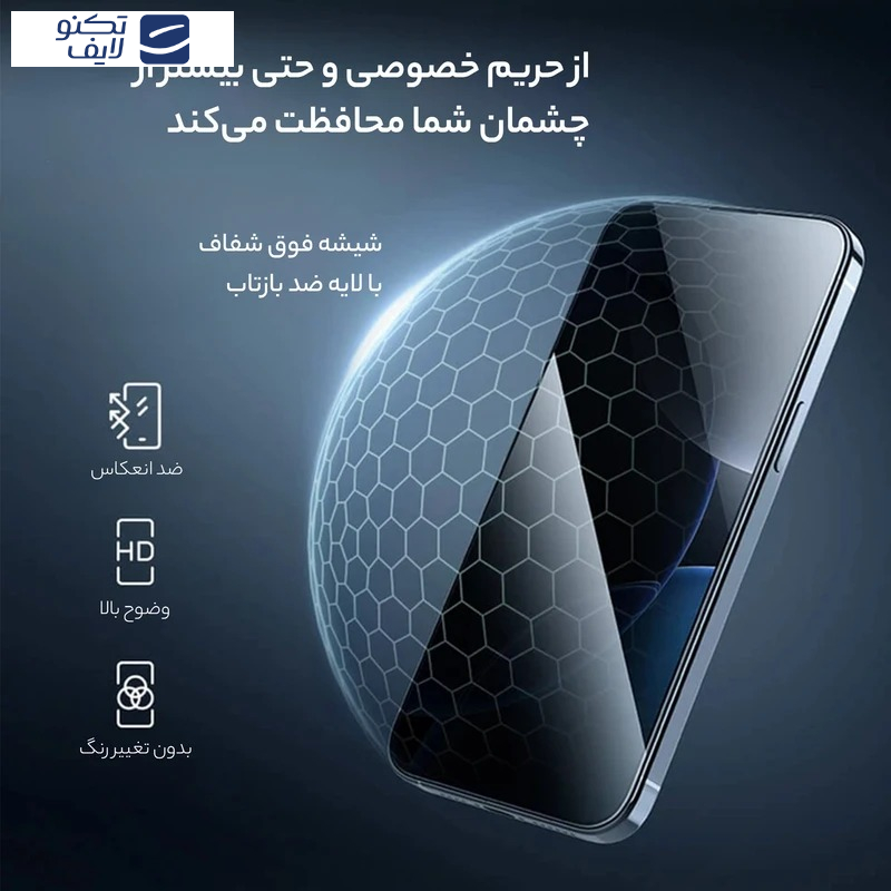 محافظ حریم شخصی صفحه نمایش گرین لاین مدل 3D Silicone Plus Privacy مناسب برای گوشی موبایل اپل iPhone 16 Pro Max محافظ حریم شخصی صفحه نمایش گرین لاین مدل 3D Silicone Plus Privacy مناسب برای گوشی موبایل اپل iPhone 16 Pro Max