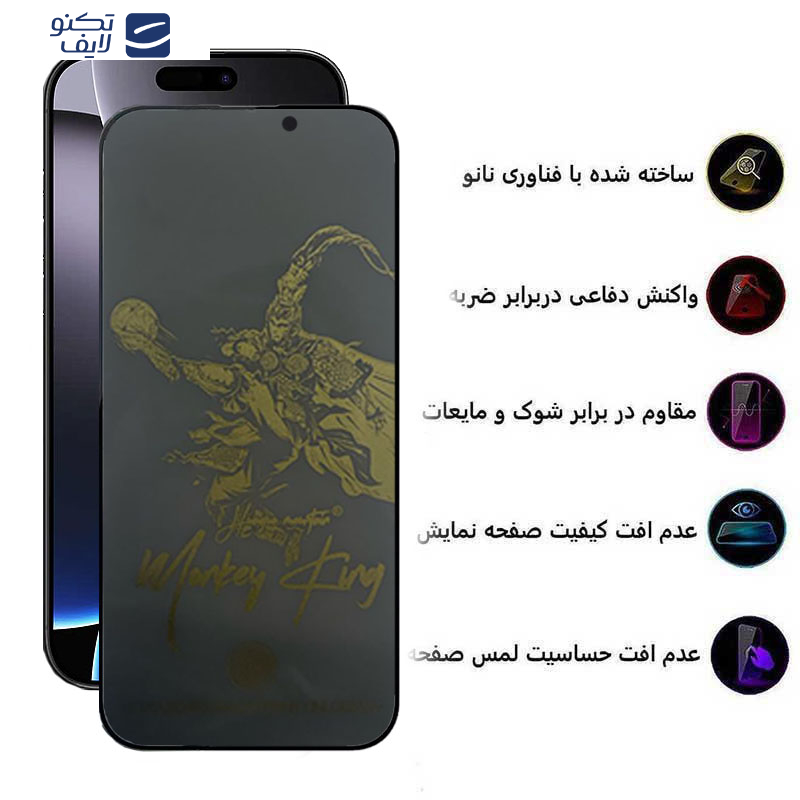 محافظ صفحه نمایش حریم شخصی اپیکوی مدل Monkey King مناسب برای گوشی موبایل اپل iPhone 16 Pro Max محافظ صفحه نمایش حریم شخصی اپیکوی مدل Monkey King مناسب برای گوشی موبایل اپل iPhone 16 Pro Max