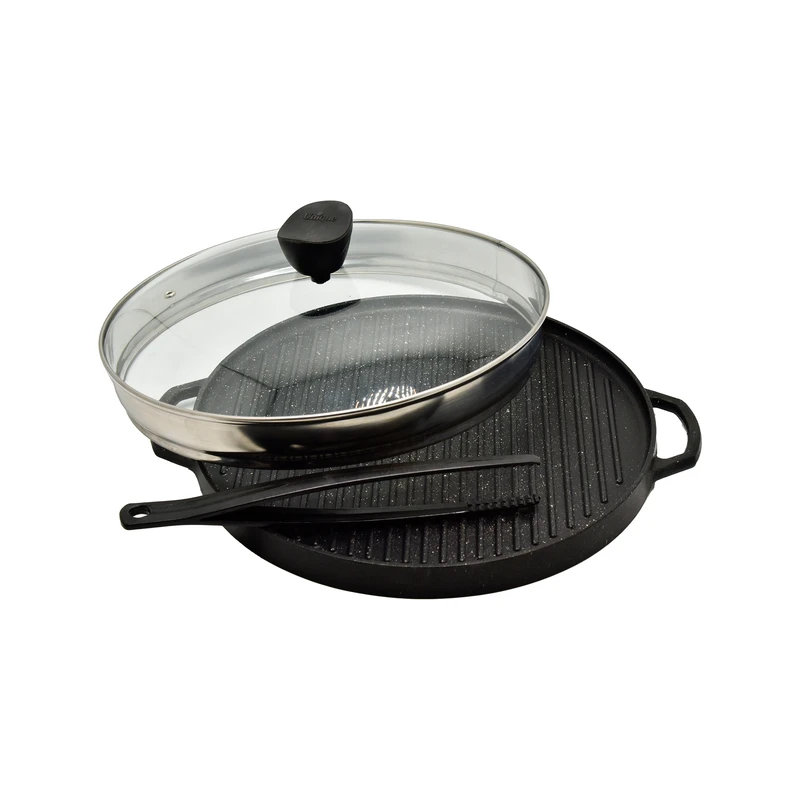 تابه گریل یونیک مدل گرد کد 6029 سایز 34 تابه گریل یونیک مدل گرد کد 6029 سایز 34