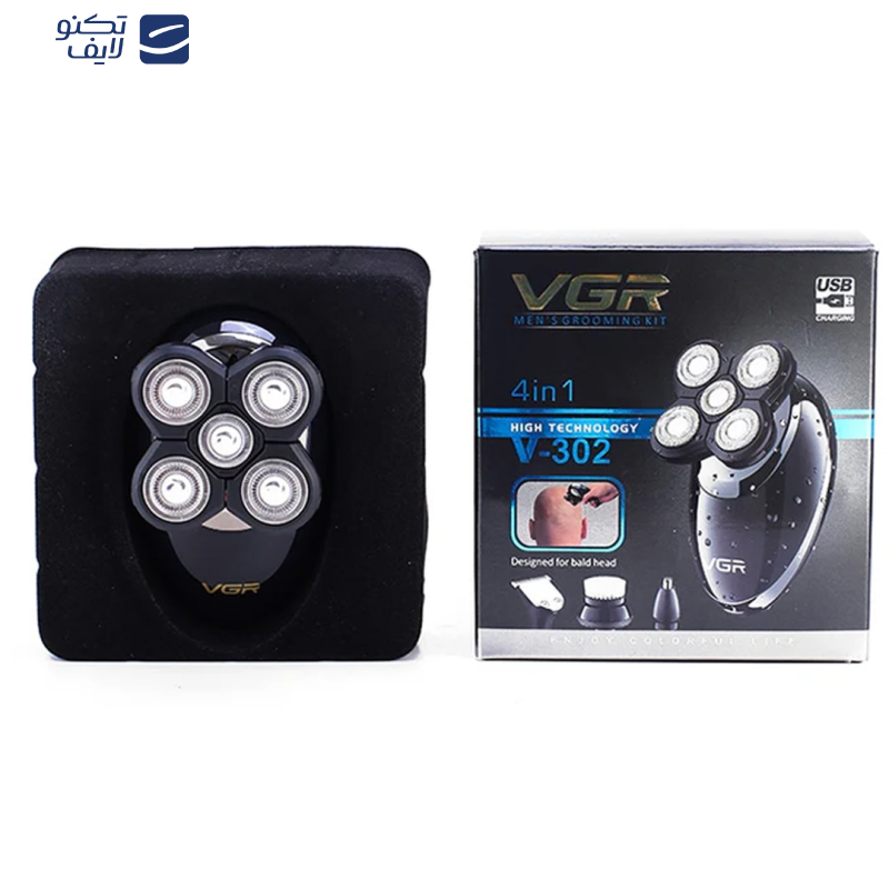 ماشین اصلاح موی صورت وی جی ار مدل V-302 ماشین اصلاح موی صورت وی جی ار مدل V-302