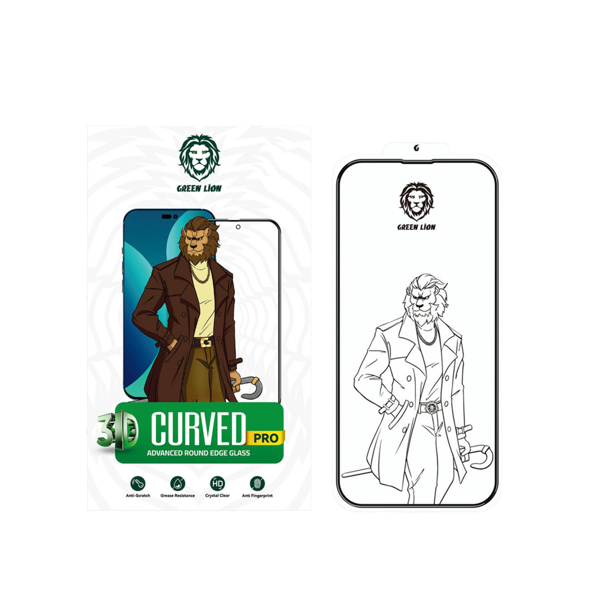 محافظ صفحه نمایش گوشی اپل iPhone 14 Pro Max گرین لاین مدل 3D Elegant محافظ صفحه نمایش گوشی اپل iPhone 14 Pro Max گرین لاین مدل 3D Elegant