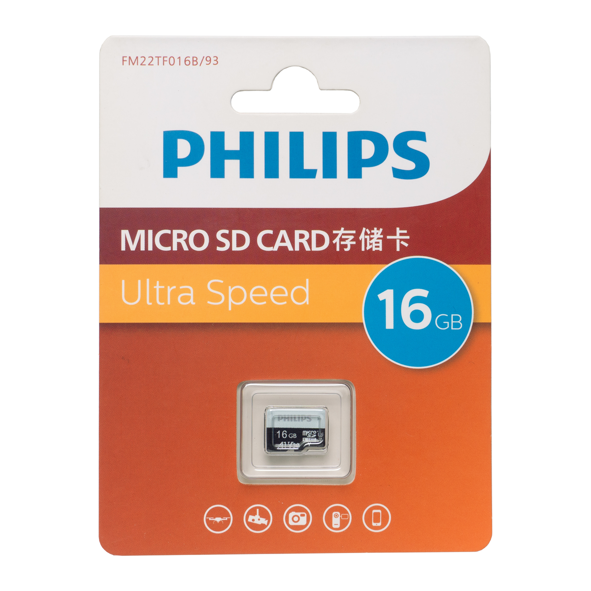 کارت حافظه microSDHC فیلیپس مدل Ultra Speed کلاس 10 استاندارد UHS-I U3 A1-V30 سرعت 100MBps ظرفیت 16 گیگابایت