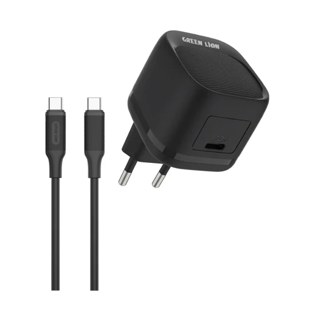 شارژر دیواری گرین لاین مدل GNPD20ECCWCBK به همراه کابل دو سر تایپ سی