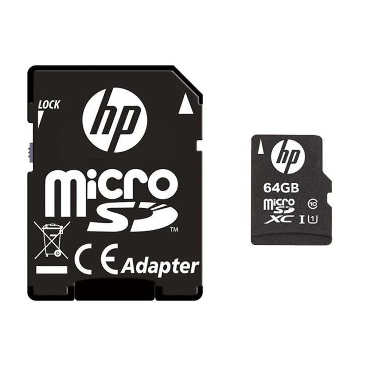 کارت حافظه microSDHC اچ پی کلاس 10 استاندارد UHS-I U1 مدل mi210 ظرفیت 64 گیگابایت به همراه آداپتور SD
