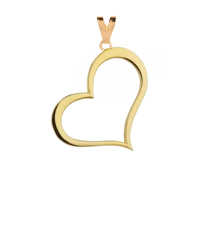 پلاک طلا 18 عیار زنانه اپال گلد مدل لیزری قلب توخالی پلاک طلا 18 عیار زنانه اپال گلد مدل لیزری قلب توخالی