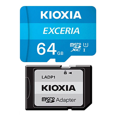 کارت حافظه microSDXC کیوکسیا مدل EXCERIA کلاس 10 استاندارد UHS-I U1 سرعت 100MBps ظرفیت 64 گیگابایت به همراه آداپتور کارت حافظه microSDXC کیوکسیا مدل EXCERIA کلاس 10 استاندارد UHS-I U1 سرعت 100MBps ظرفیت 64 گیگابایت به همراه آداپتور