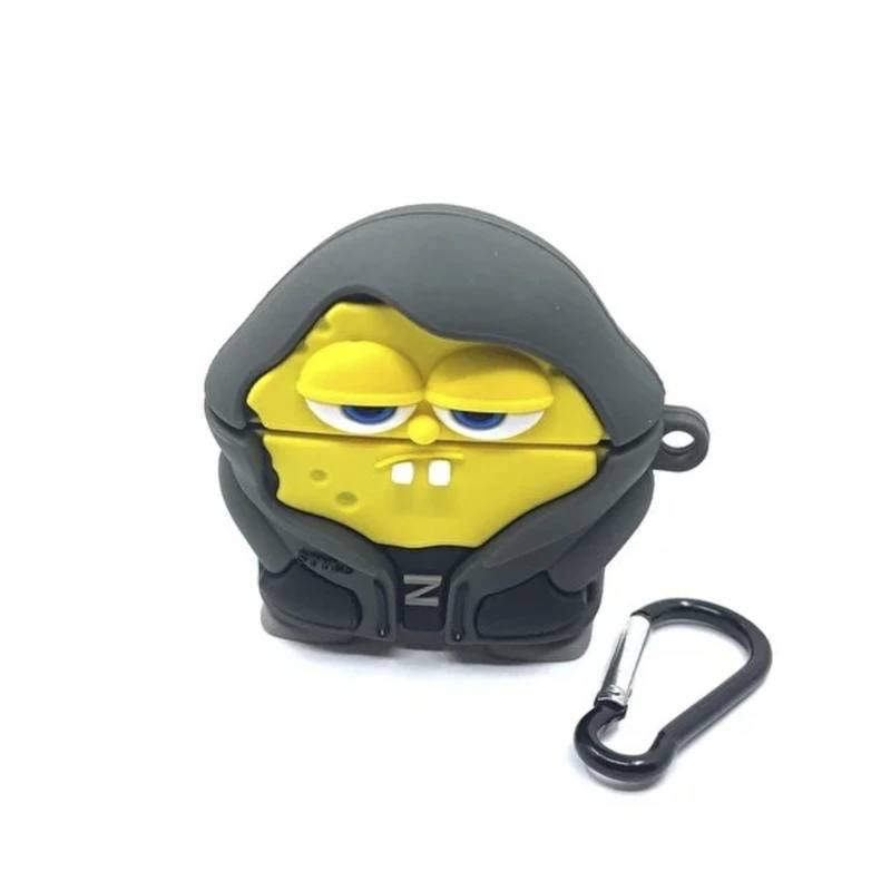 کاور کیس اپل AirPods 4 به همراه آویز مدل فانتزی طرح باب اسفنجی کاور کیس اپل AirPods 4 به همراه آویز مدل فانتزی طرح باب اسفنجی