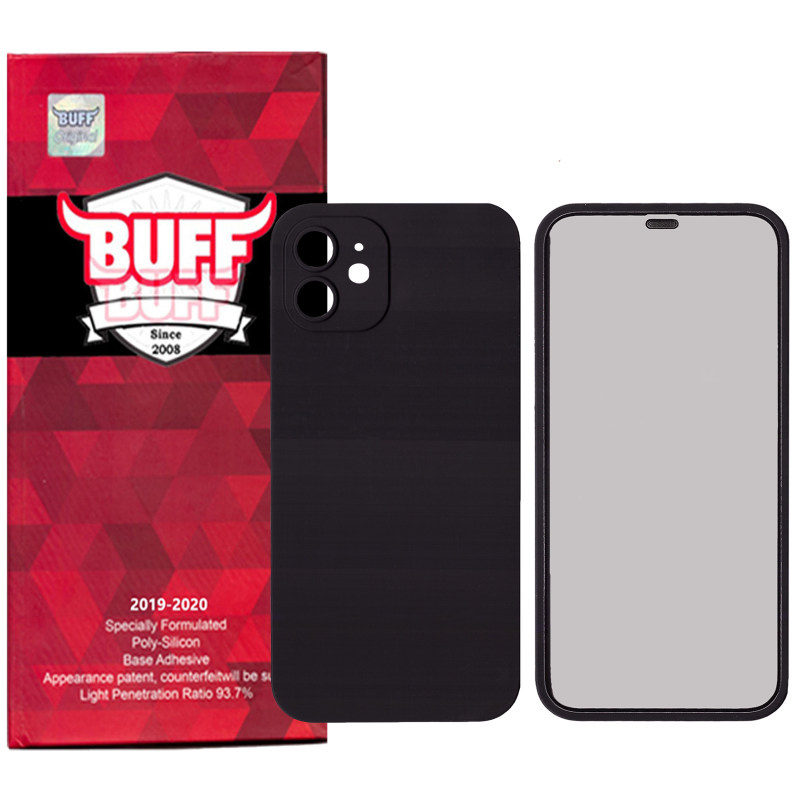 گلس گوشی اپل iPhone 12 بوف مدل FB360 به همراه محافظ پشت گوشی