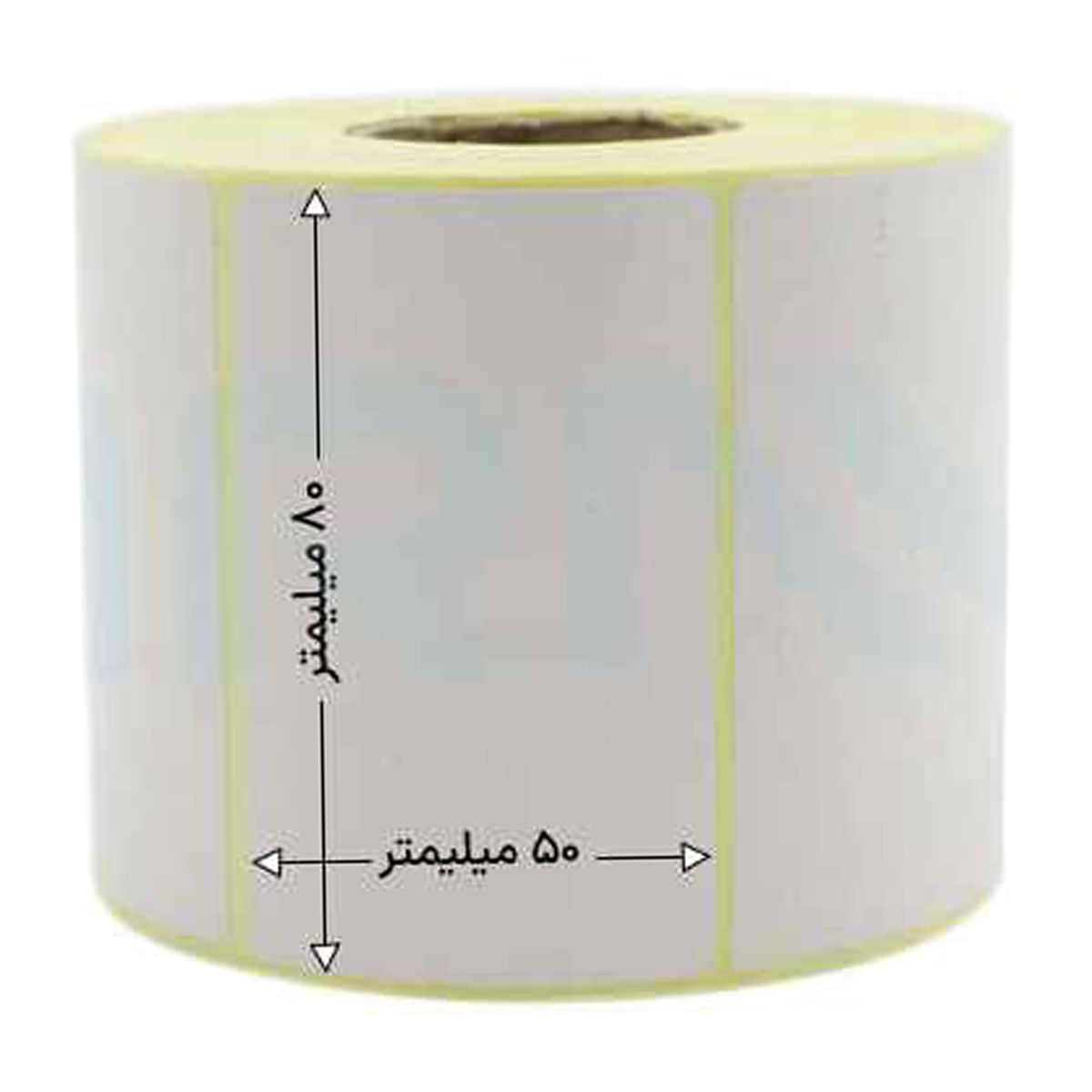 رول 500 تایی لیبل کاغذی تک ردیفه 50x80 رول 500 تایی لیبل کاغذی تک ردیفه 50x80