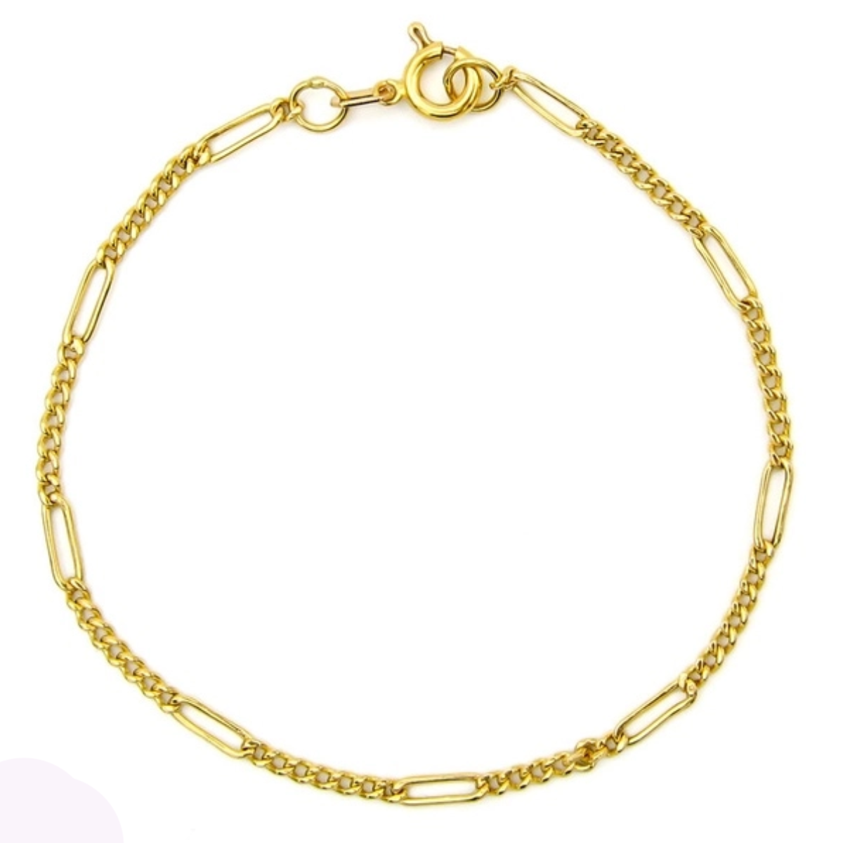 دستبند طلا زنانه اپال گلد مدل زنجیر فیگارو کد sh0211 دستبند طلا زنانه اپال گلد مدل زنجیر فیگارو کد sh0211