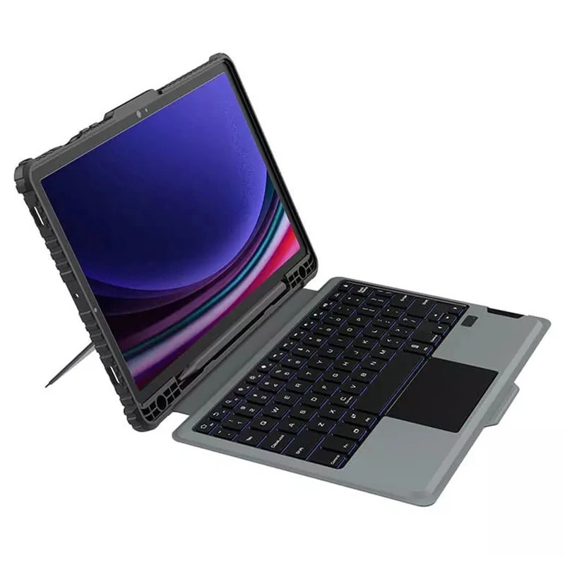 کیف کلاسوری کیبورد دار تبلت سامسونگ Galaxy Tab S10 Plus نیلکین مدل Bumper Combo Backlit