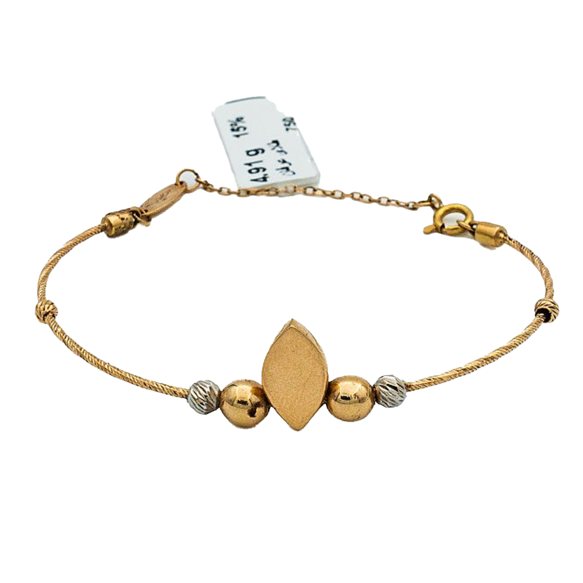 دستبند طلا زنانه گالری طلا عرفان مدل آلبرنادو پشت زنجیری کد 000262 دستبند طلا زنانه گالری طلا عرفان مدل آلبرنادو پشت زنجیری کد 000262