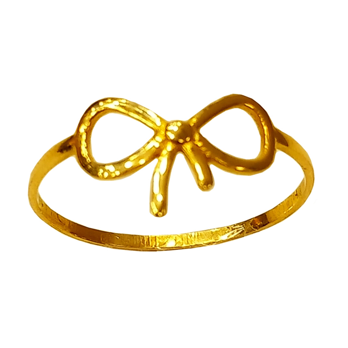 انگشتر طلا 18 عیار زنانه طرح پاپیون کد R114 سایز 17.12