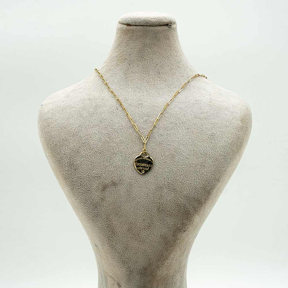 گردنبند طلا 18 عیار زنانه مدل تیفانی کد4640 گردنبند طلا 18 عیار زنانه مدل تیفانی کد4640