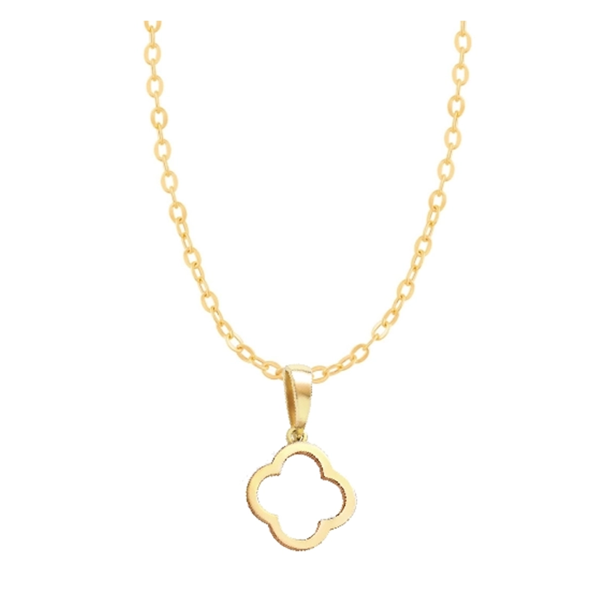 گردنبند طلا 18 عیار اپال گلد مدل ونکلیف توخالی 001450