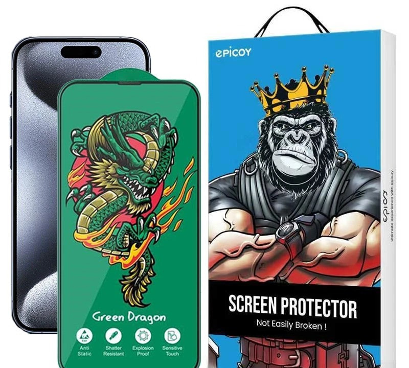 محافظ صفحه نمایش اپیکوی مدل Green Dragon ExplosionProof مناسب برای گوشی موبایل اپل iPhone 16 Pro Max