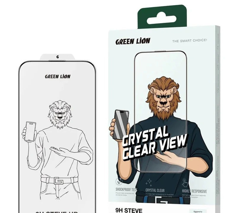 محافظ صفحه نمایش گرین لاین مدل 9H steve مناسب برای گوشی موبایل اپل iPhone 15 Pro