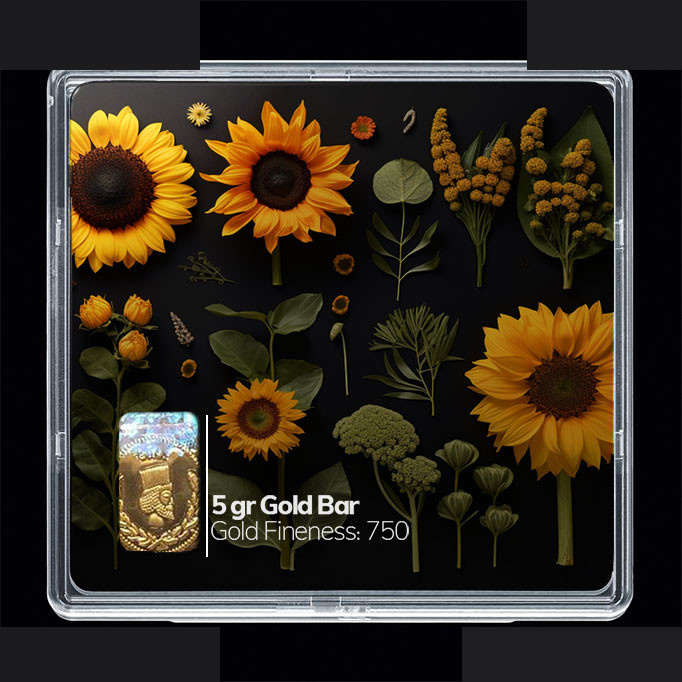 شمش طلا 18 عیار مدوپد مدل گل کد SG10491 شمش طلا 18 عیار مدوپد مدل گل کد SG10491