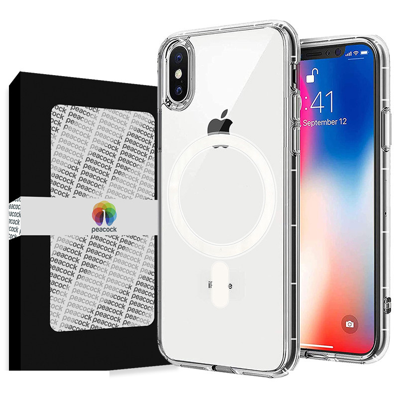 کاور گوشی موبایل اپل iPhone XS Max پیکوک مدل Clear Magsafe