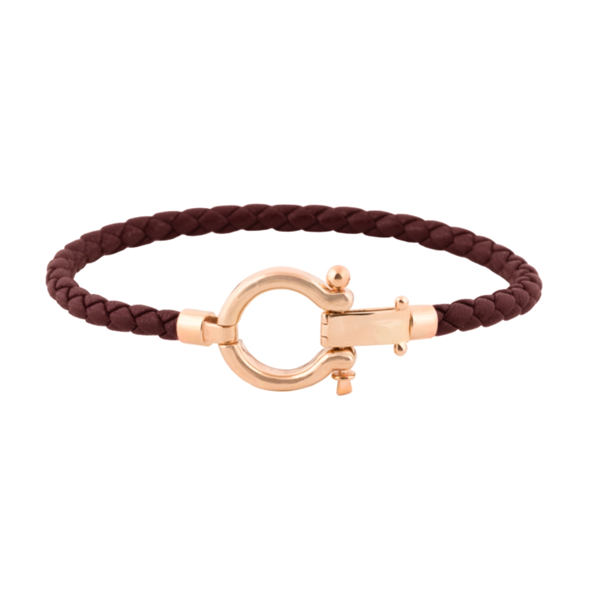 دستبند طلا زنانه با چرم سور گلد گالری طرح امگا دستبند طلا زنانه با چرم سور گلد گالری طرح امگا