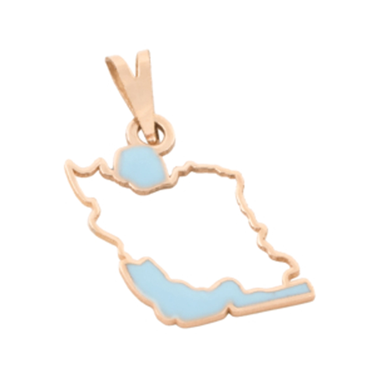 آویز طلا زنانه سور گلد گالری مدل ایران